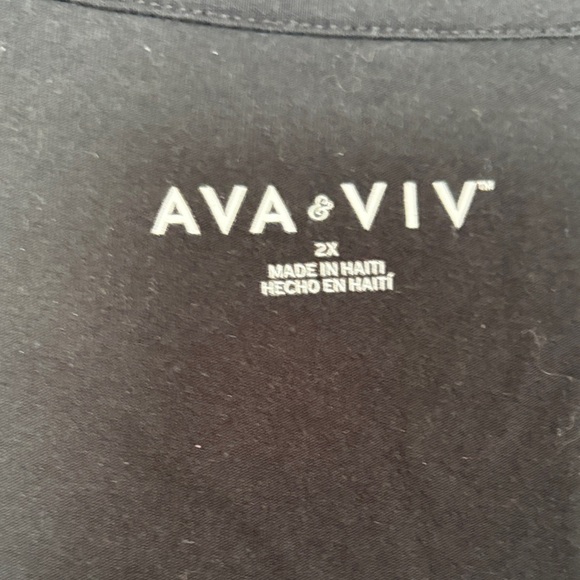 Ava & Viv Black Short Sleeve Tee with Motivational Text - Picture 2 of 3